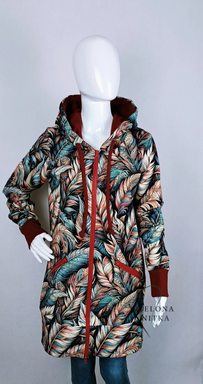 Bluza damska na zamek MARGO WYBÓR WZORU/ KOLORU