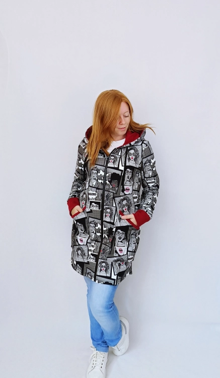 Bluza damska na zamek MAYA WYBÓR WZORU/KOLORU