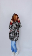 Bluza damska na zamek MAYA WYBÓR WZORU/KOLORU