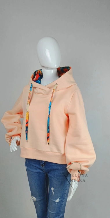 Bluza damska z kapturem SELIN PEACH FUZZ