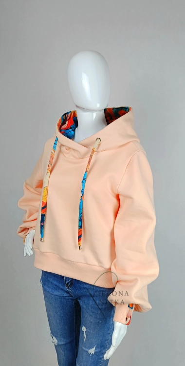 Bluza damska z kapturem SELIN PEACH FUZZ