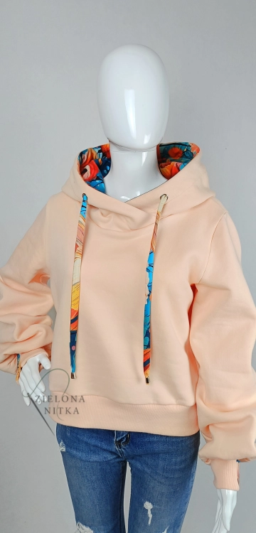 Bluza damska z kapturem SELIN PEACH FUZZ
