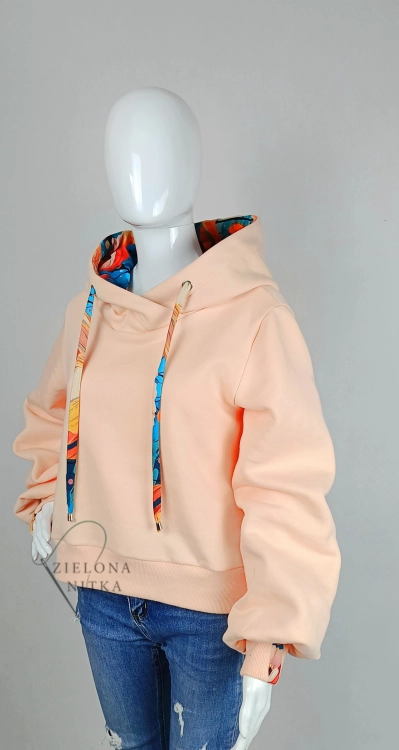 Bluza damska z kapturem SELIN PEACH FUZZ