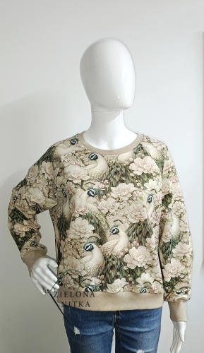 Bluza damska NURI PAWIE NA BEŻU