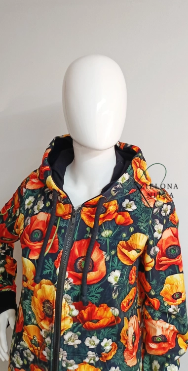 Bluza damska na zamek z kapturem MAKI