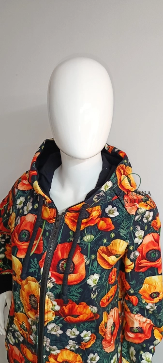 Bluza damska na zamek z kapturem MAKI