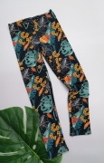 Legginsy dziewczęce retro flowers