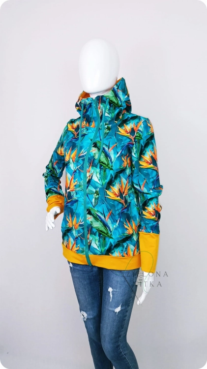 Bluza damska na zamek z kapturem STRELICJE