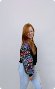 Bluza damska LOVA łowicki czarny