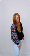 Bluza damska LOVA łowicki czarny