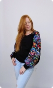 Bluza damska LOVA łowicki czarny