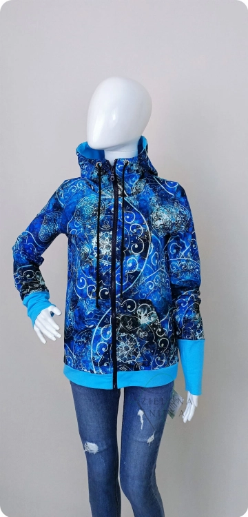 Bluza damska na zamek z kapturem ATLANTYDA