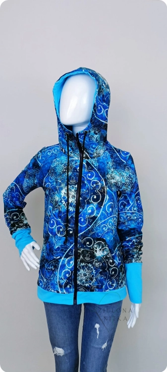 Bluza damska na zamek z kapturem ATLANTYDA