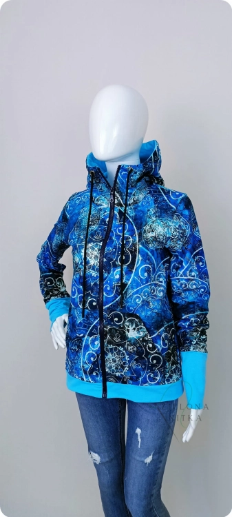 Bluza damska na zamek z kapturem ATLANTYDA