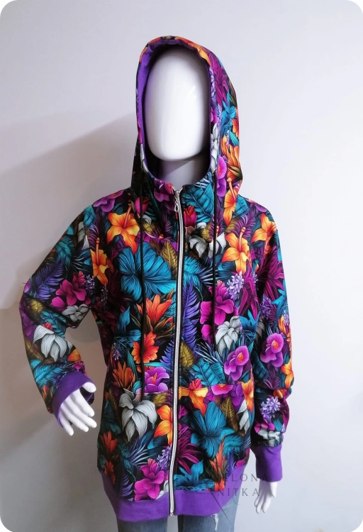 Bluza damska z kapturem za zamek OH!