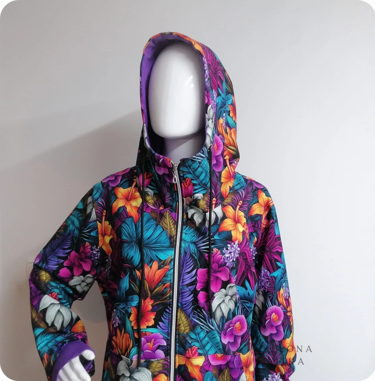 Bluza damska z kapturem za zamek OH!