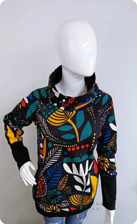 Bluza damska  z kominem AFRYKA