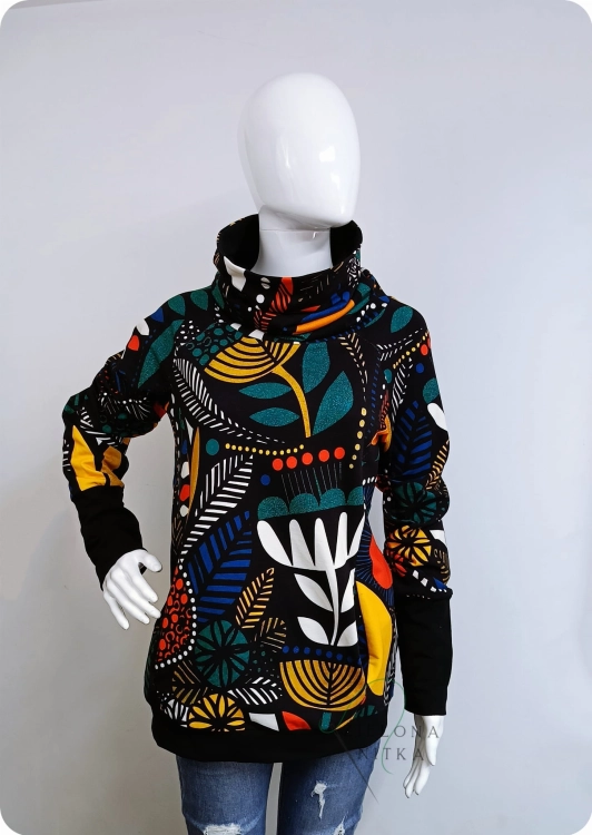 Bluza damska  z kominem AFRYKA