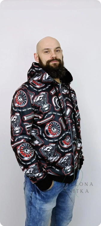 Bluza męska rozpinana MECHANIK (gruba) z zamkiem, kieszeniami i ściągaczami. Środek kaptura czarny. Materiał: 50% bawełna, 50% poliester. Wygodna i trwała.