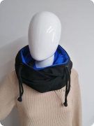 Komino-kaptur czarno niebieski