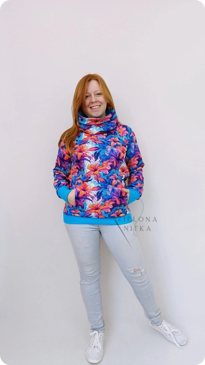 Bluza damska z kominem WIOLA LILIE