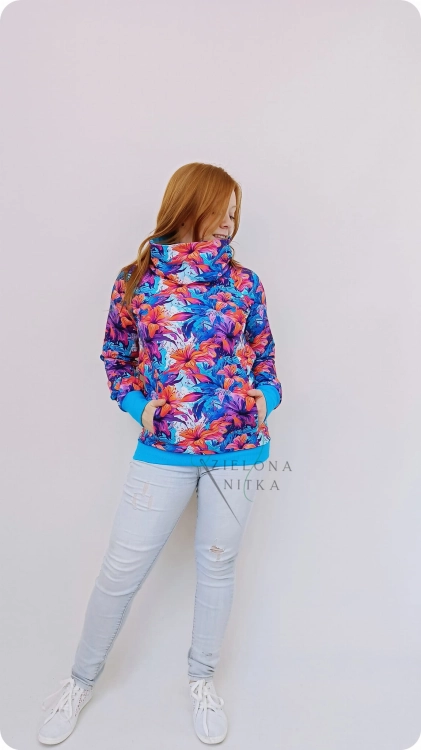 Bluza damska z kominem WIOLA LILIE