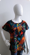 T-shirt damski DORIS Rajskie Kwiaty w dżungli