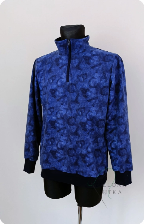Bluza męska ze stójką JEANS