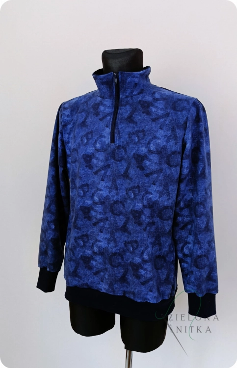 Bluza męska ze stójką JEANS