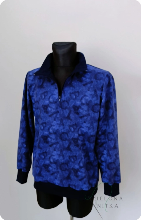 Bluza męska ze stójką JEANS