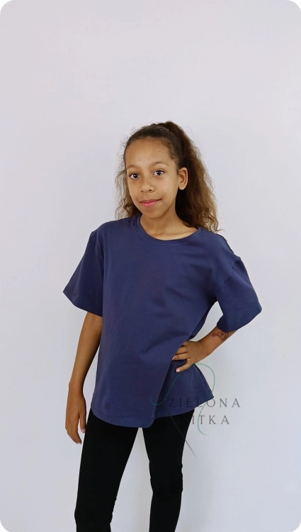 T-shirt dziecięcy CHILLOUT jasny granatowy
