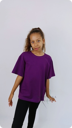 T-shirt dziecięcy CHILLOUT śliwka