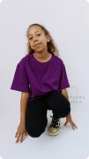 T-shirt dziecięcy CHILLOUT śliwka