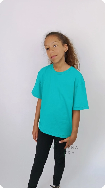 T-shirt dziecięcy CHILLOUT ciemny turkus