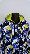 Bluza męska rozpinana GEOMETRIA z meszkiem, ocieplana i wodoodporna. Duży kaptur, kieszenie i zamek z przodu. Materiał: 50% bawełna, 50% poliester. Komfortowa i stylowa.