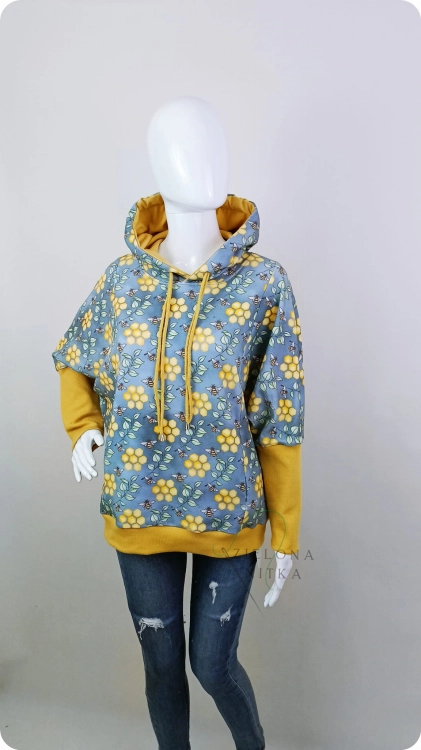 Bluza damska VIBE z kapturem pszczoły