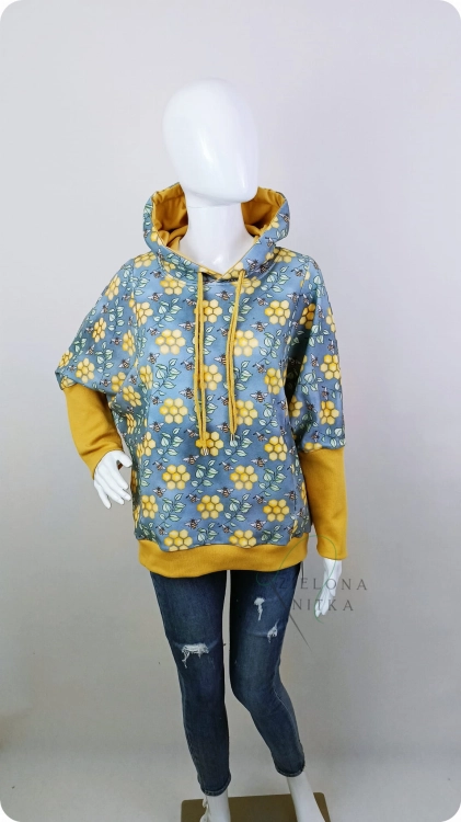 Bluza damska VIBE z kapturem pszczoły