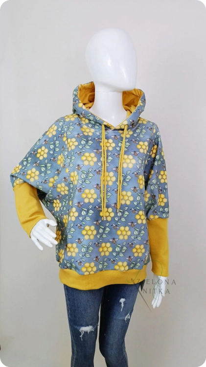 Bluza damska VIBE z kapturem pszczoły