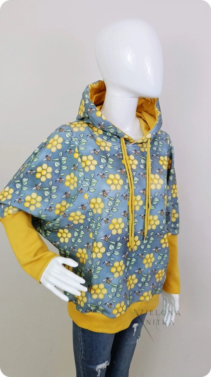 Bluza damska VIBE z kapturem pszczoły