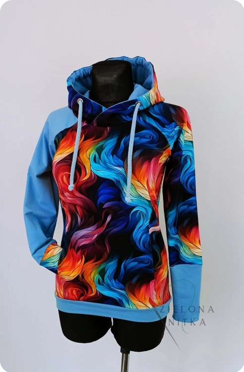 Bluza damska kangurka FALE KOLOROWE