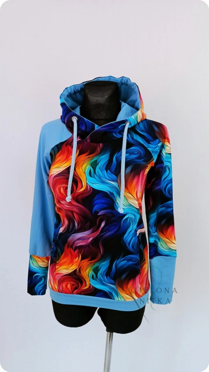 Bluza damska kangurka FALE KOLOROWE