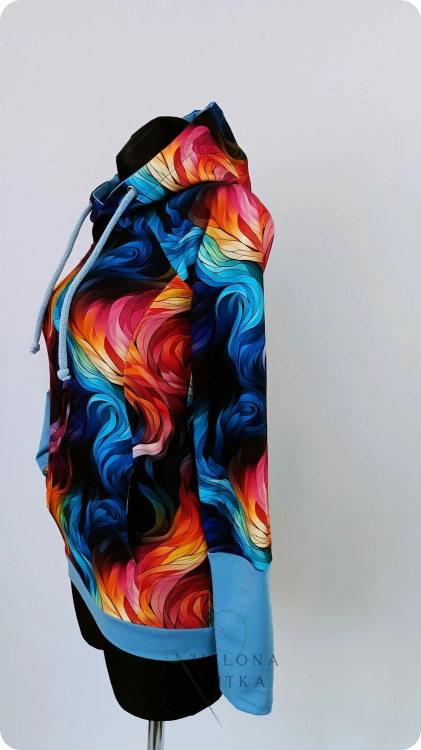 Bluza damska kangurka FALE KOLOROWE