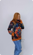 Bluza damska WIOLA MANDALA z kominem