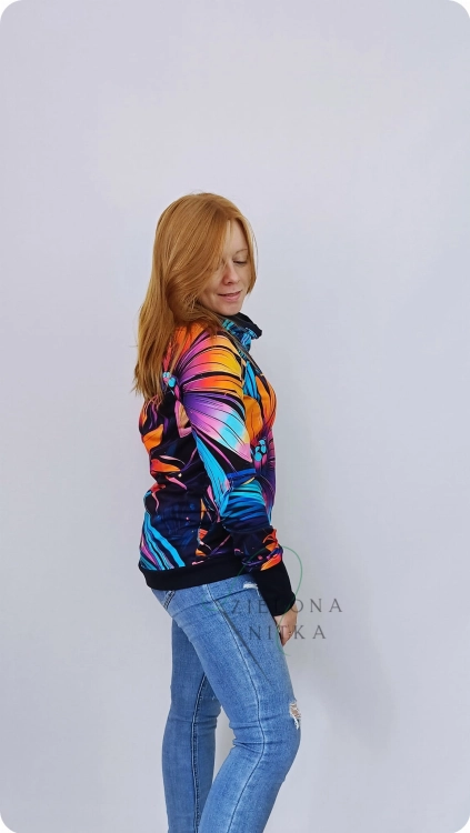 BLUZA DAMSKA WIOLA HYPNOTIC z kominem