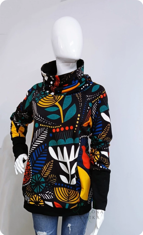 Bluza damska Z KOMINEM WYBÓR WZORU/KOLORU