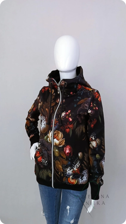 Bluza damska rozpinana z kapturem GARDEN