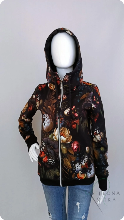 Bluza damska rozpinana z kapturem GARDEN