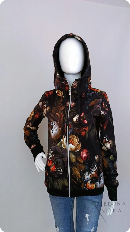 Bluza damska rozpinana z kapturem GARDEN