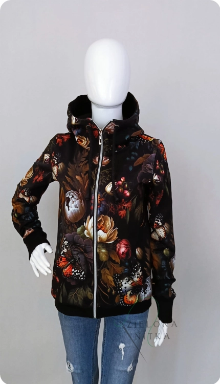 Bluza damska rozpinana z kapturem GARDEN
