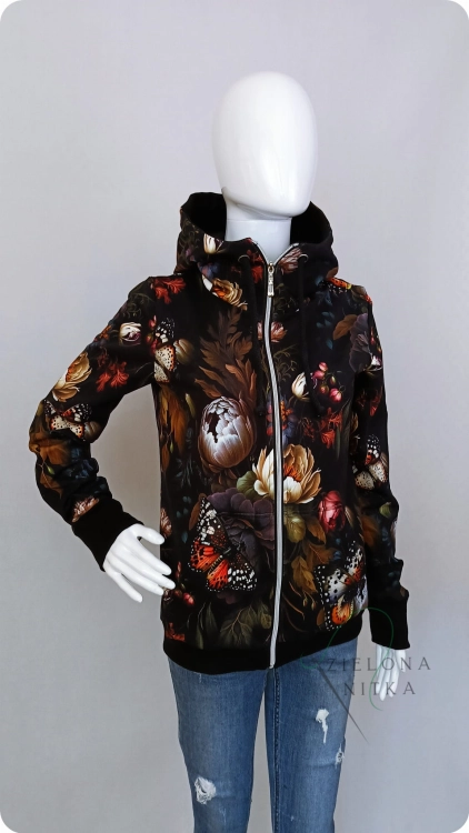 Bluza damska rozpinana z kapturem GARDEN